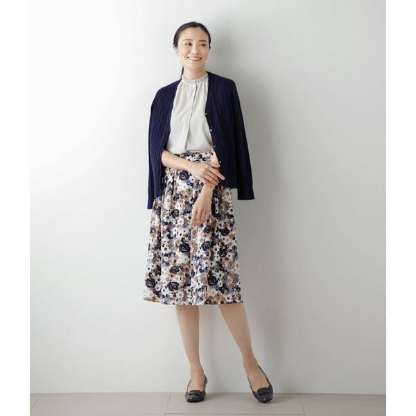 ニューヨーカー（NEWYORKER）/ミニドットデシン フリルカラー半袖プルオーバーブラウスの通販は