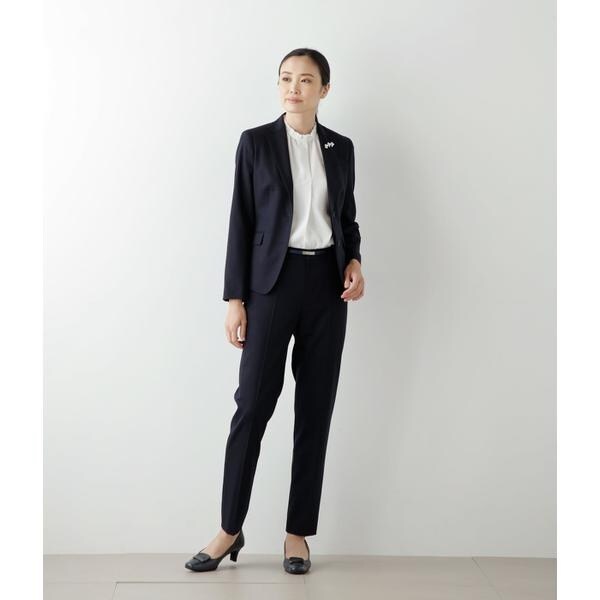 ニューヨーカー（NEWYORKER）/ミニドットデシン フリルカラー半袖プルオーバーブラウスの通販は