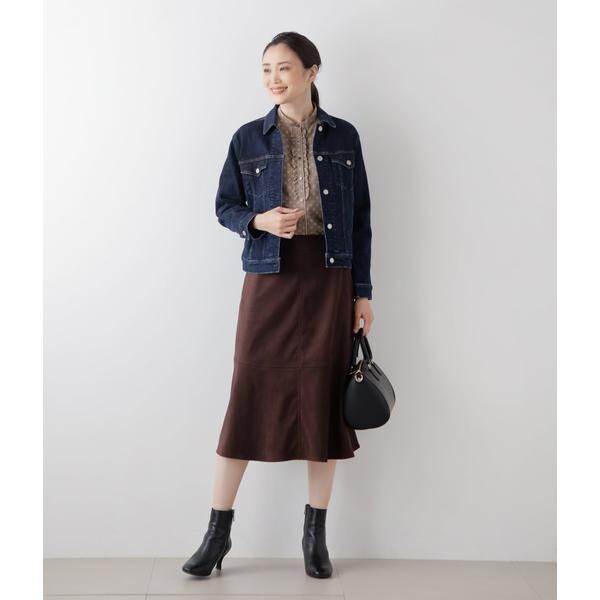 ニューヨーカー（NEWYORKER）/ドットペイズリープリントバンドカラー7分袖ブラウスの通販は