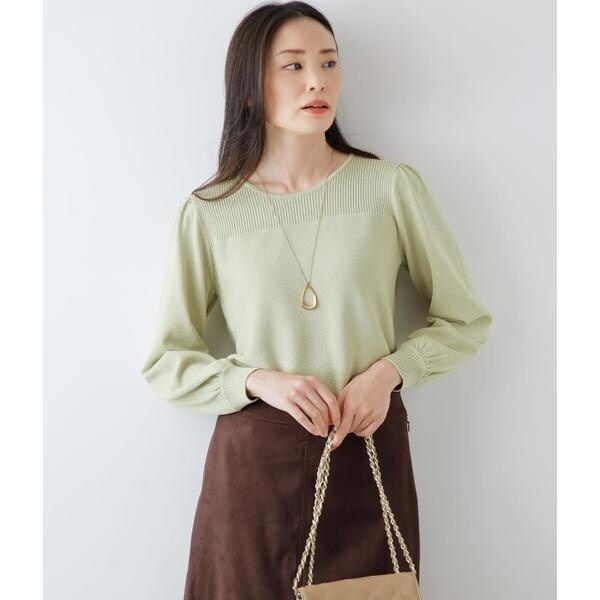 NOIR KEI NINOMIYA ギャザーデザイン クルーネックブラウス