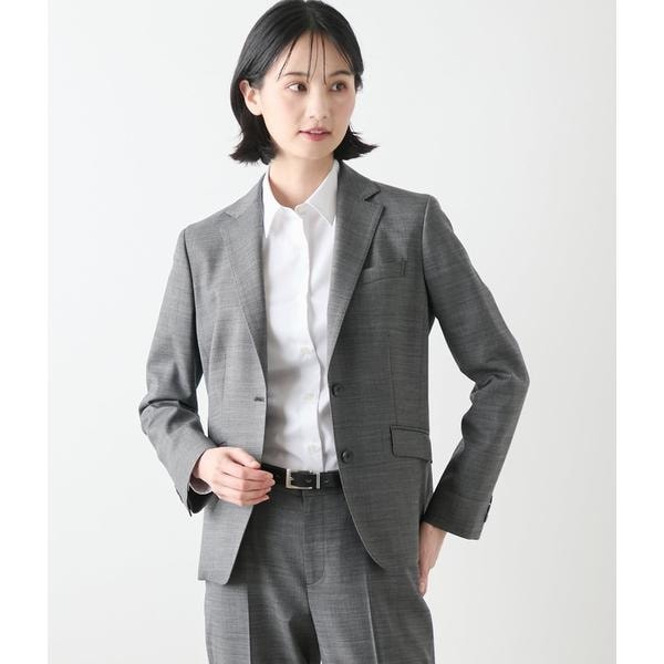 ニューヨーカー（NEWYORKER）/ウールシルクピンヘッド ノッチドラペル2釦ジャケット