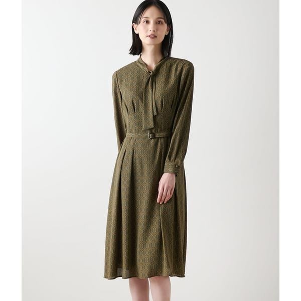 ニューヨーカー（NEWYORKER）/ビットプリント ボウタイワンピース