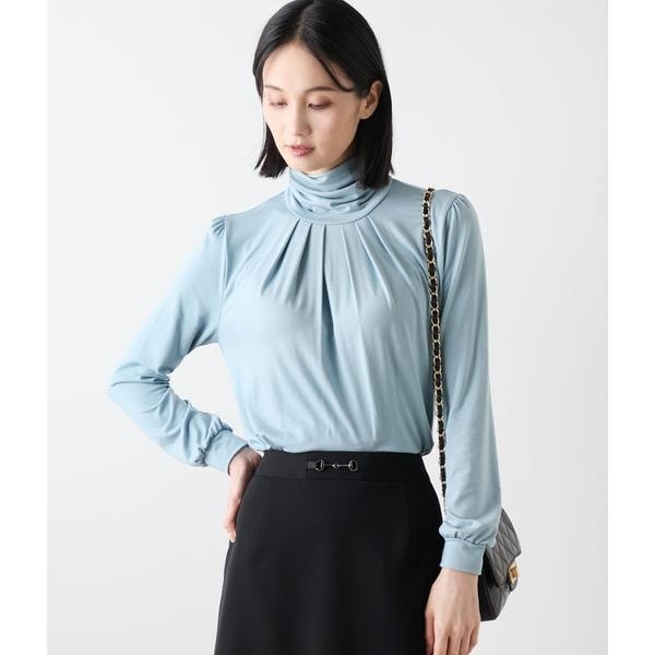 ニューヨーカー（NEWYORKER）/ラグウォーム ギャザータートルネックカットソー