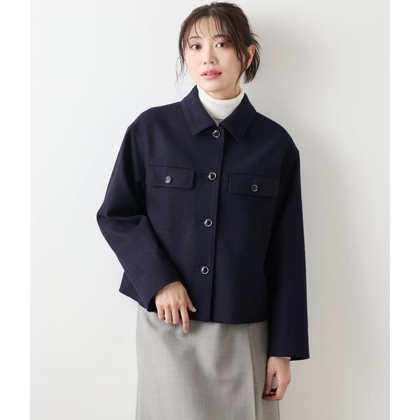 ニューヨーカー（NEWYORKER）/NEWYORKER MELTON ステンカラーショートジャケット