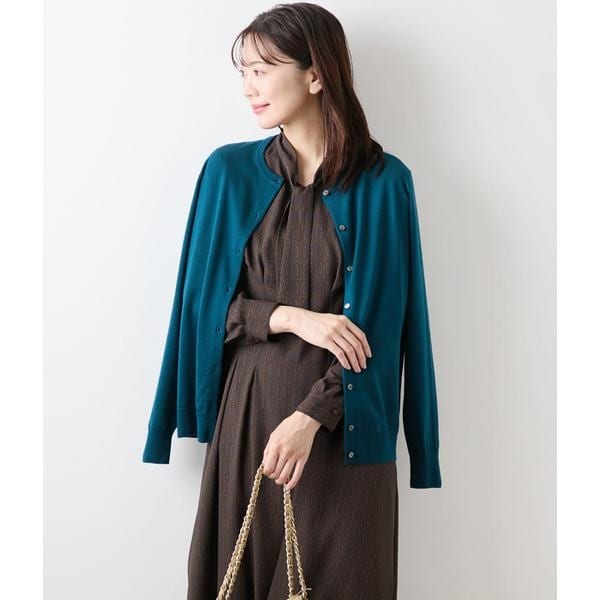 ニューヨーカー（NEWYORKER）/【手洗い可能】キャッシュウール クルーネックカーディガン