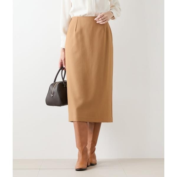 ニューヨーカー（NEWYORKER）/【ストレッチ】ウールブレンドダブルクロス ロングタイトスカート