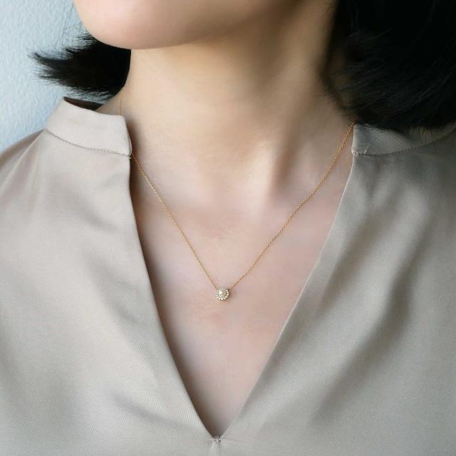 ヴイエー ヴァンドーム青山（va vendome aoyama）/K18イエローゴールド　パール×ダイヤモンド ネックレス_5