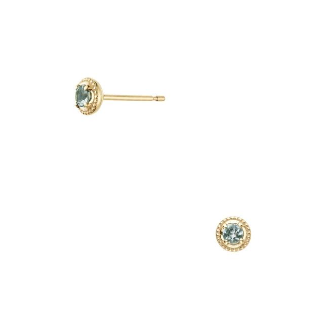 ヴイエー ヴァンドーム青山（va vendome aoyama）/K10イエローゴールド　アクアマリンピアス