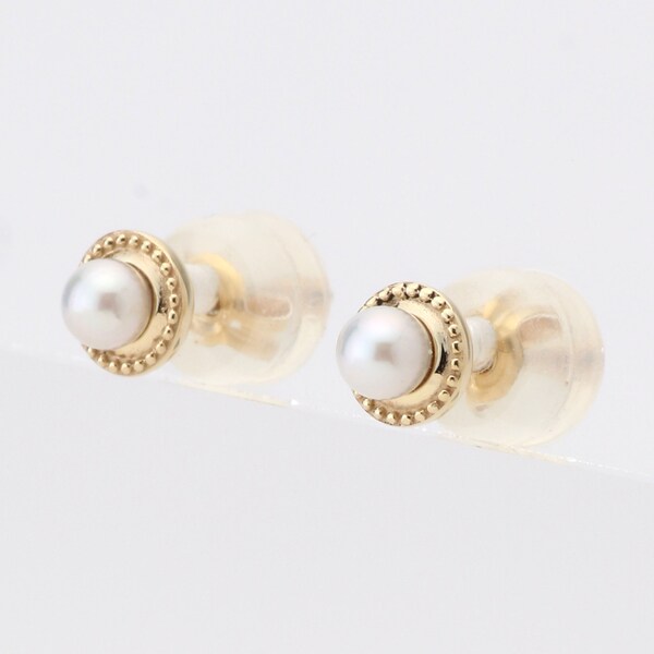 ヴァンドーム青山】k18×あこやパール ピアス Vendome Aoyama K18 YG