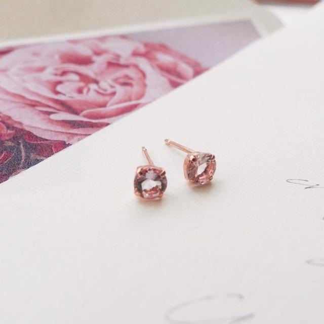 ヴイエー ヴァンドーム青山（va vendome aoyama）/K10ピンクゴールド モルガナイト ピアス 