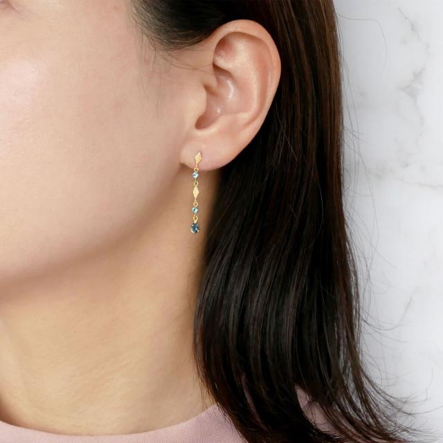 ヴァンドーム青山　K10ピアス　ゴールド ヴァンドーム青山 ピアス 猫 K10 イエローゴールド ダイヤモンド0.02ct