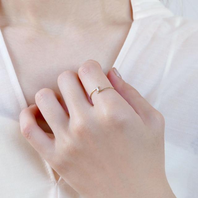 vaヴァンドーム青山 リングK10 ピンクストーン ゴールドリング