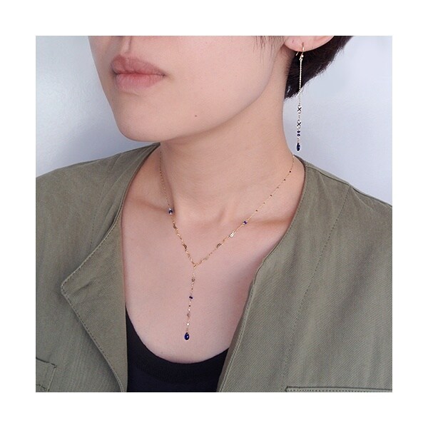 【タイムセール】K10YG カイヤナイト ロングピアス va ヴァンドーム青山 タイムセール】K10YG カイヤナイト ロングピアス va ヴァン