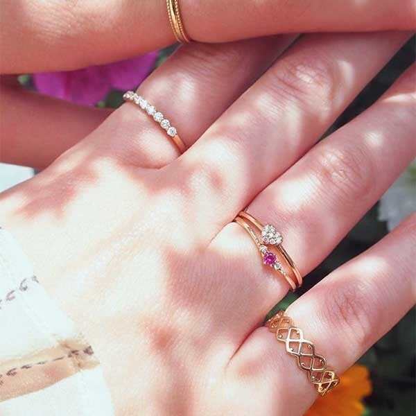 ヴァンドーム青山 k10 ダイヤモンド リング ピンクゴールド 9号 vaヴァンドーム青山 K10ピンクゴールド ダイヤモンド 9号0.01ctリング