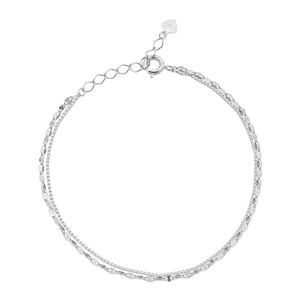 ヴイエー ヴァンドーム青山（va vendome aoyama）/SV925　シルバーカラー 2連 チェーン ブレスレット 6,050円