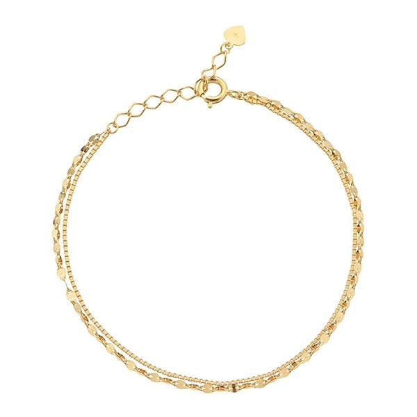 ヴイエー ヴァンドーム青山（va vendome aoyama）/SV925　イエローゴールドカラー 2連 チェーン ブレスレット 6,050円