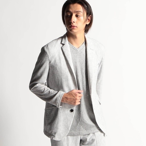 ハイダウェイ（HIDEAWAYS）/シアージャガードニットジャケット