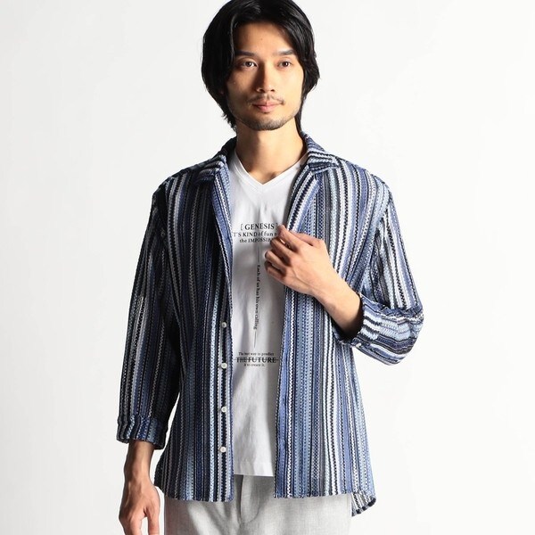 ハイダウェイ（HIDEAWAYS）/ラッセルレース７分袖シャツ