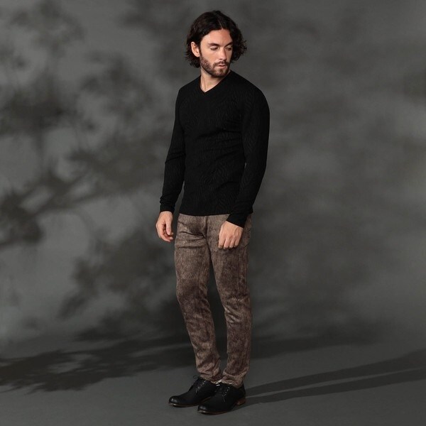 ハイダウェイ（HIDEAWAYS）/ゼブラ風ブリスタ−ジャカードＶネックプルオーバーの通販は