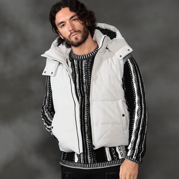 ハイダウェイ（HIDEAWAYS）/撥水フードロゴ中綿ベスト