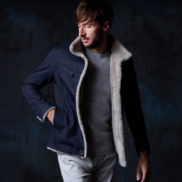 ハイダウェイ（HIDEAWAYS）/裏ボアムートン風スタンドブルゾン