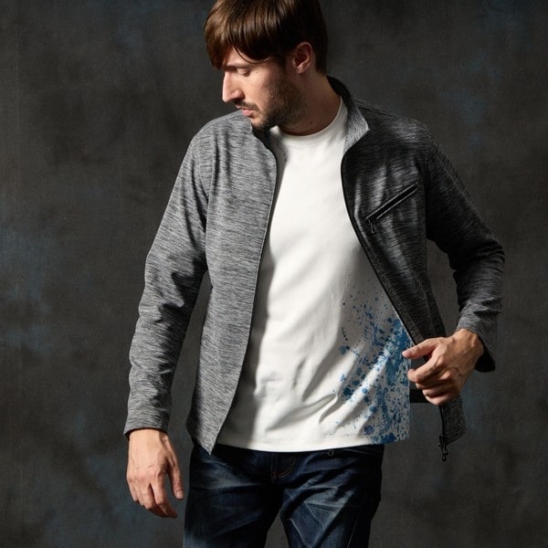 ハイダウェイ（HIDEAWAYS）/メランジダブルフェイスジップアップブルゾン