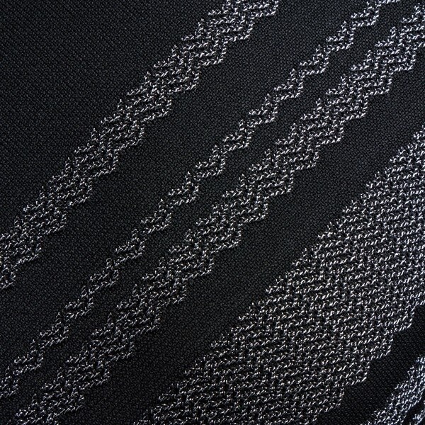 ハイダウェイ（HIDEAWAYS）/【HIDEAWAYS BLACK】バイアスリンクスジャカードクルーネックニット