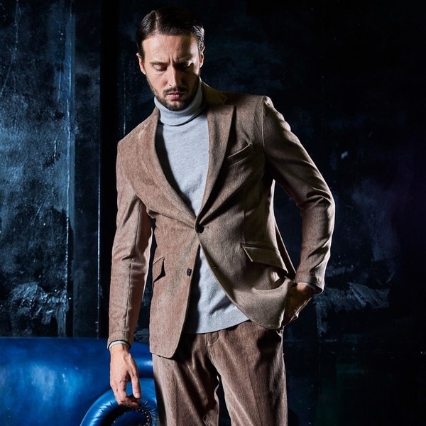 ハイダウェイ（HIDEAWAYS）/【HIDEAWAYS BLACK】ガムストレッチカルゼコールジャケット