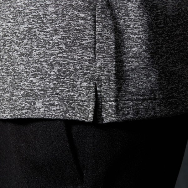 ハイダウェイ（HIDEAWAYS）/メランジ裏起毛 ハーフジップポロシャツの