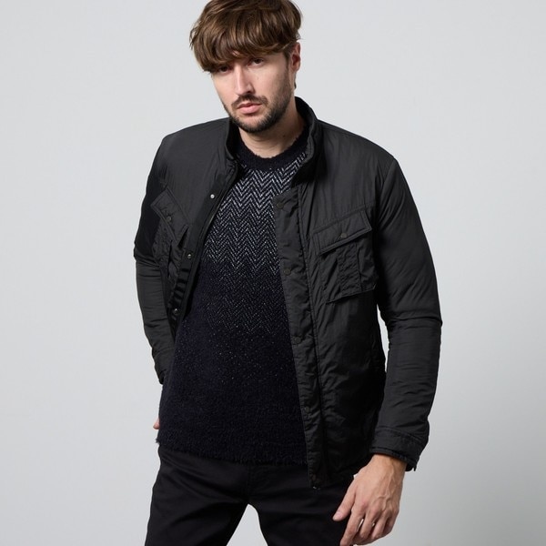 ハイダウェイ（HIDEAWAYS）/ナイロンタフタ　顔料プリント中綿ブルゾン