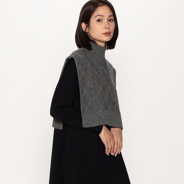 モノコムサ（MONO COMME CA）/ケーブルニットネックウォーマー