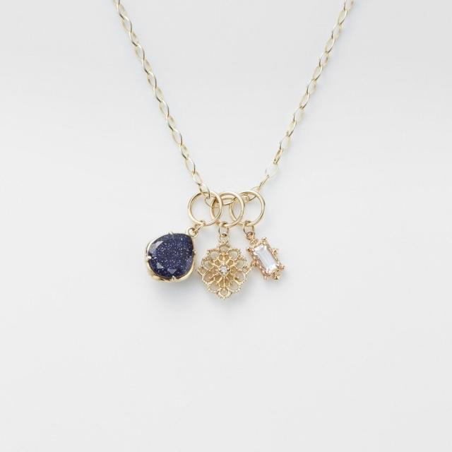 NOJESS ノジェス チャーム K10 and cubic zirconia SAORIさんご着用】K10イニシャルチャーム（S）｜ネックレス