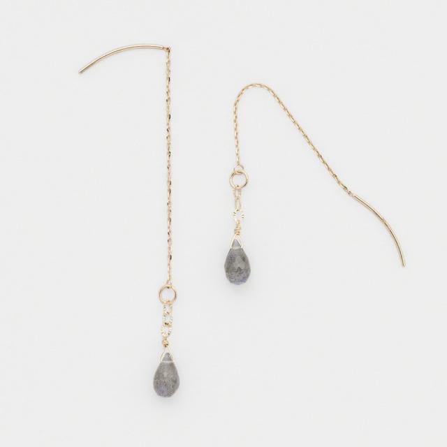 ノジェス K10 パルテールピアス ※ムーンライト※ ノジェス》アメリカンピアス（ムーンストーン） ノジェス K10