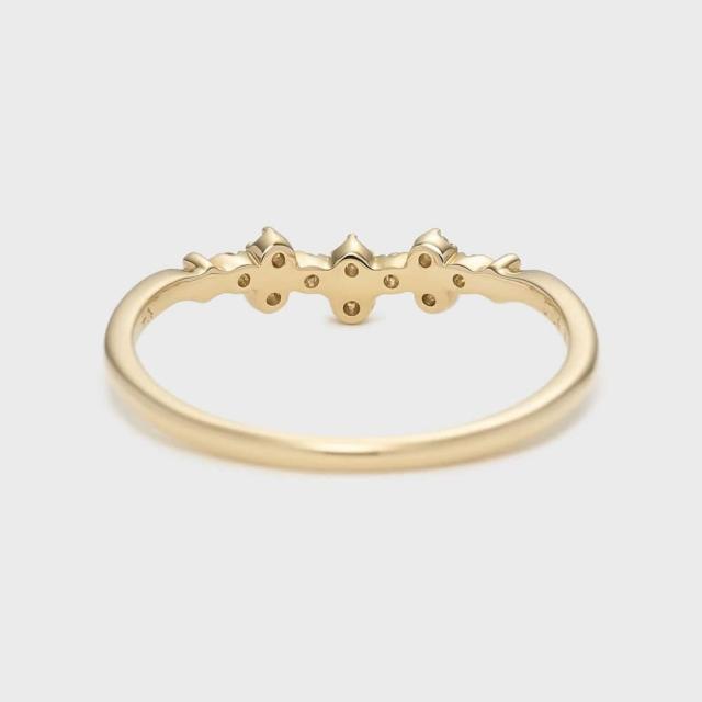 K10 nojess ハーフエタニティ ダイヤモンド 0.06 リング NOJESS 指輪