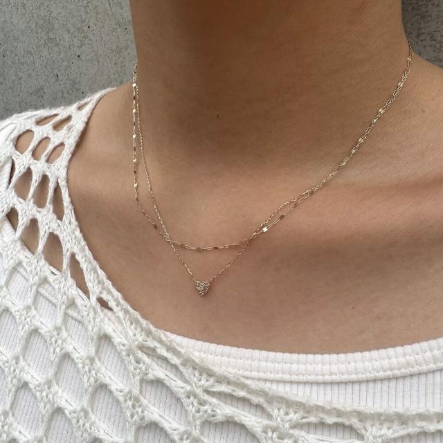 ノジェス（NOJESS）/【Tiny Motif】K10ダイヤモンドハートネックレス 