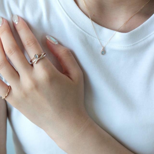 【NEW】ノジェス（NOJESS）/K10アクアマリンリングの通販は