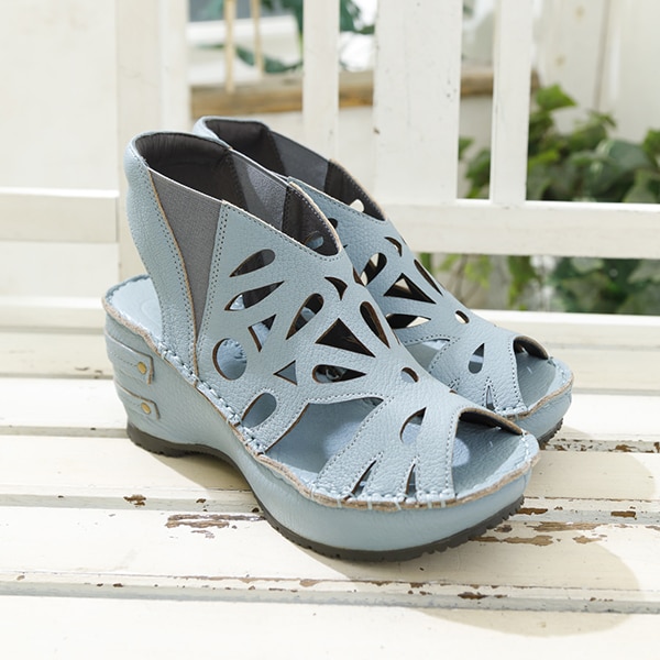 ヒナ デイ グリーン（Hina Day Green）/厚底 ウェッジ カットワーク