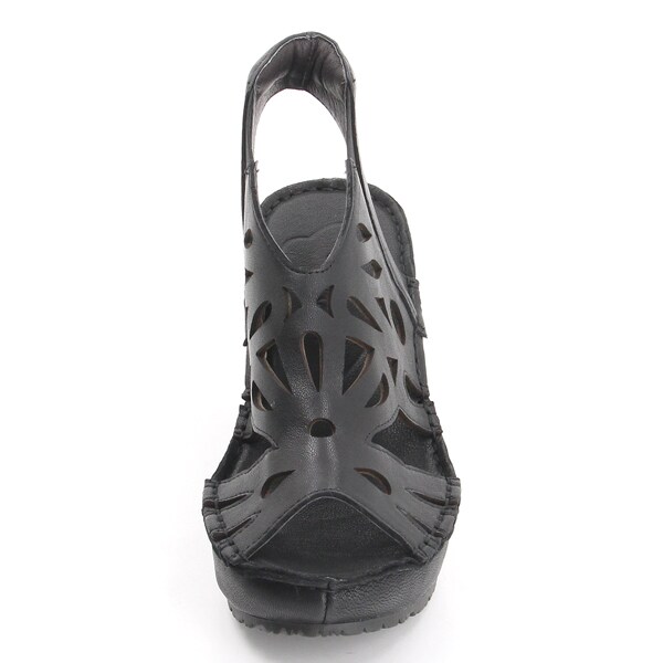 ヒナ デイ グリーン（Hina Day Green）/厚底 ウェッジ カットワーク