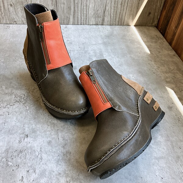 ヒナ デイ グリーン（Hina Day Green）/厚底 サイドファスナー カラー