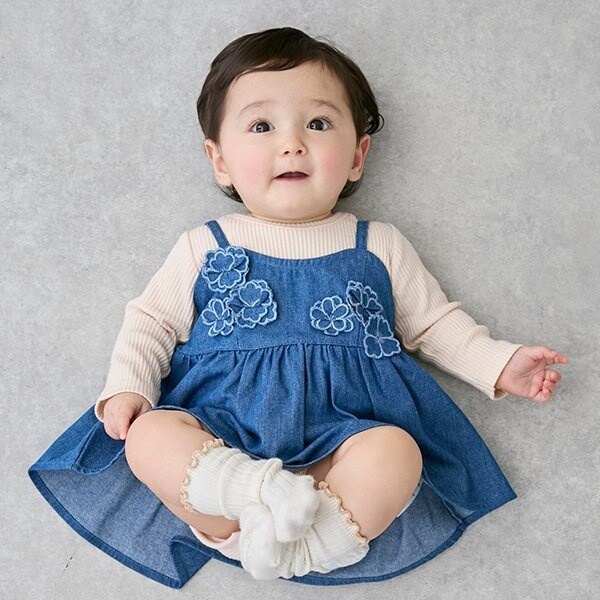 プティマイン（petit main）/【リンク】花ビスチェロンパースセットの