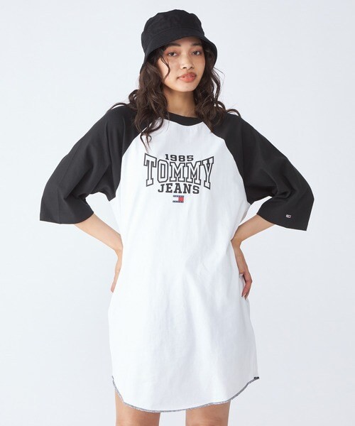 トミー ジーンズ（TOMMY JEANS）/ラグランロゴ T シャツワンピース