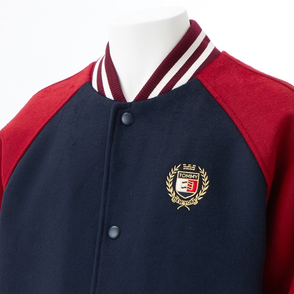 トミー ジーンズ（TOMMY JEANS）/ウールブレンドクレストボンバー