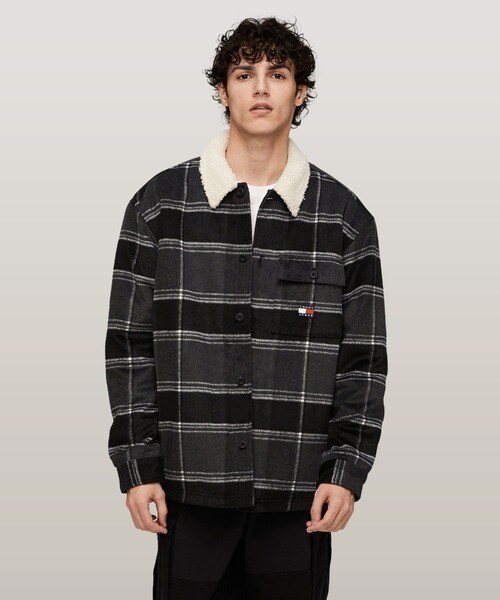 トミー ジーンズ（TOMMY JEANS）/チェックシェルパオーバーシャツ_1