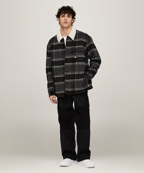 トミー ジーンズ（TOMMY JEANS）/チェックシェルパオーバーシャツ