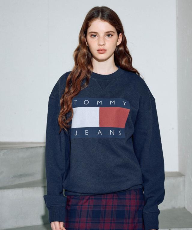 トミー ジーンズ（TOMMY JEANS）/リラックスメランジフラッグトレーナーの通販は