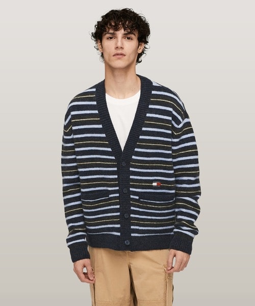 トミー ジーンズ（TOMMY JEANS）/ボクシージャカードストライプカーディガンの通販は