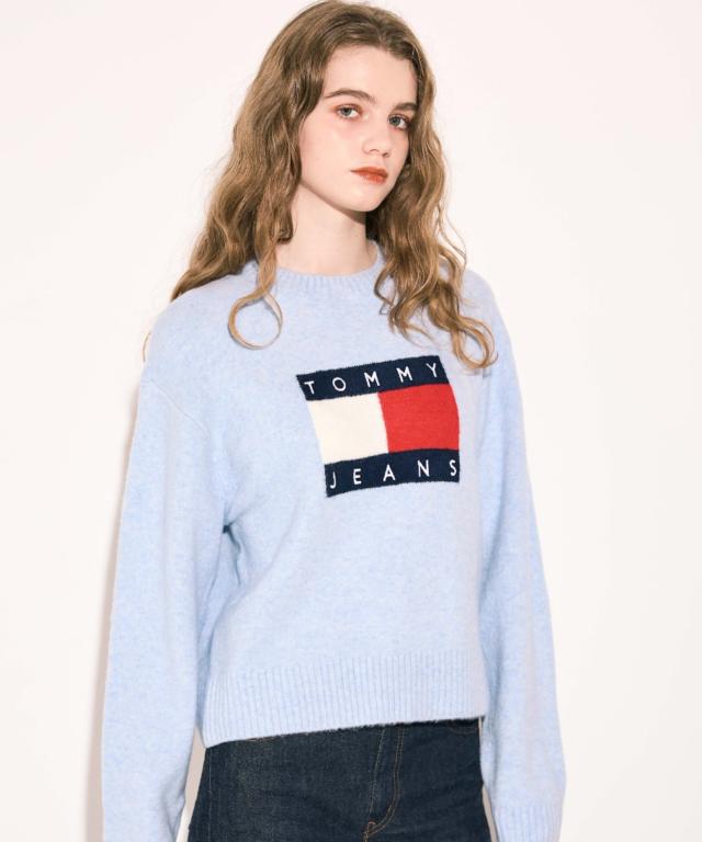 トミー ジーンズ（TOMMY JEANS）/メランジフラッグセーターの通販は