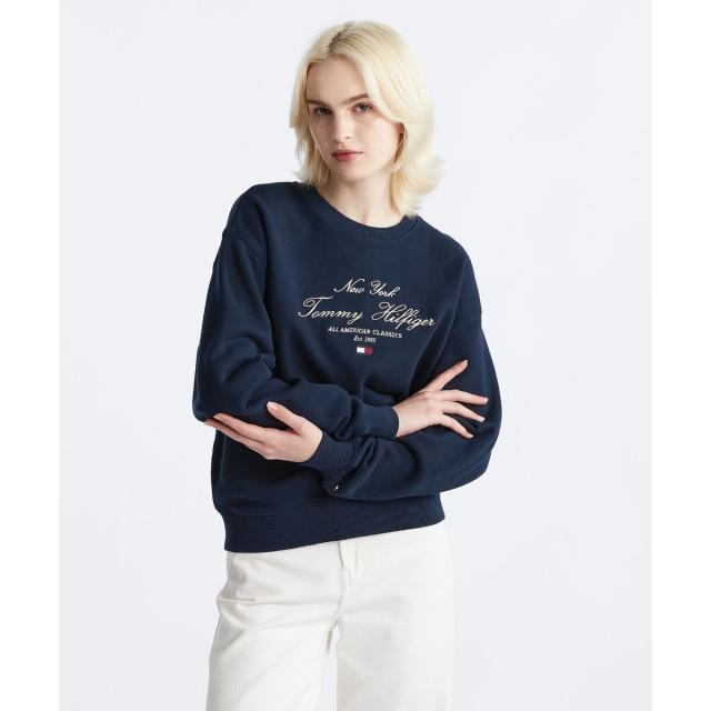 トミー ジーンズ（ JEANS）/レギュラースクリプトクルーネックトレーナー