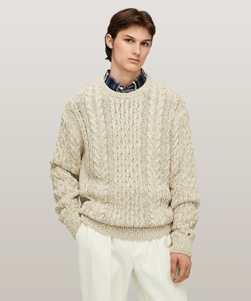 トミー ヒルフィガー（ ）/ムリネアランケーブルクルーネックセーター