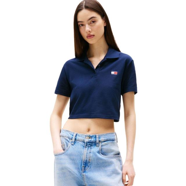 トミー ジーンズ（TOMMY JEANS）/クロップドバッジショートスリーブポロシャツ